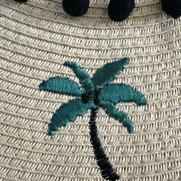 Betsey Johnson Flamingo Woven Floppy Sun Hat NWT Coastal Beachy Resort Tropical main image 10